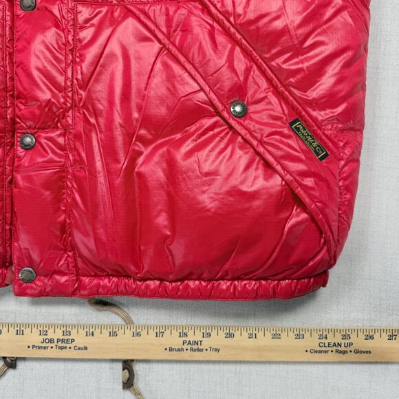 Vintage Polo Ralph Lauren Puffer Vest Snap Front Red Sleeveless Down Size XXL - Picture 10 of 13